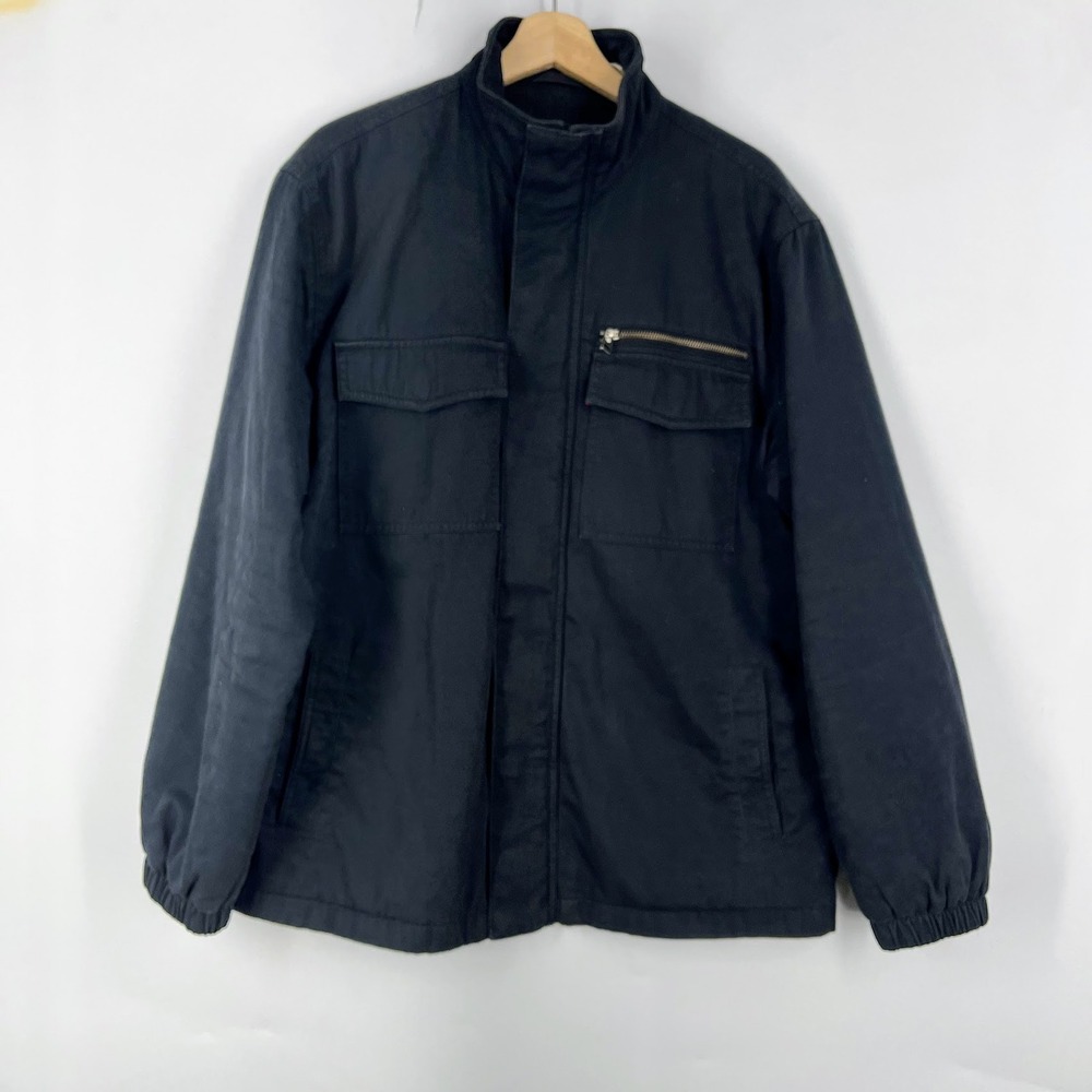 Levi's Miramar Military Black Canvas Field Jacket‎ Utility Workwear Coat Size M